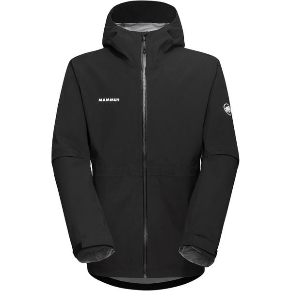 Kurtka przeciwdeszczowa męska Mammut Linard Guide HS Hooded Jacket. Czarne kurtki Mammut, l, bez wzorów, z materiału, bez kaptura. Za 1,161.80 zł.
