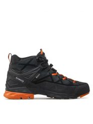 Aku Trekkingi Rock Dfs Mid Gtx GORE-TEX 718 Czarny. Czarne botki sznurowane Aku, bez wzorów, z gore-texu, bez obcasa, bez zapięcia. Za 589.99 zł.