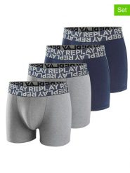 Replay Underwear Bokserki (4 pary) w kolorze granatowym i szarym rozmiar: S. Niebieskie bokserki Replay Underwear, s, bez wzorów. Za 86.99 zł.