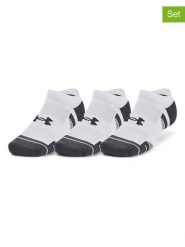 Under Armour Skarpety sportowe (3 pary) "Performance Tech" w kolorze biało-antracytowym rozmiar: L. Białe skarpetki sportowe Under Armour, bez wzorów, z materiału. Za 59.95 zł.