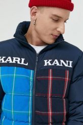 Karl Kani kurtka męska kolor granatowy zimowa oversize. Niebieskie kurtki Karl Kani, na zimę, m, bez wzorów, z syntetyku, bez kaptura. W wyprzedaży za 539.99 zł.