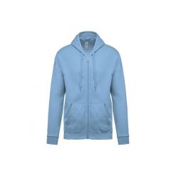 Bluza z kapturem i zamkiem błyskawicznym Kariban. Niebieskie bluzy z kapturem KARIBAN, m, bez wzorów, z bawełny, z kapturem. Za 195.50 zł.