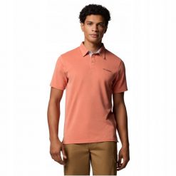 Męska Koszulka Polo Nelson Point. Brązowe koszulki polo Columbia, m, bez wzorów, bez kołnierzyka, bez ramiączek. Za 258.99 zł.