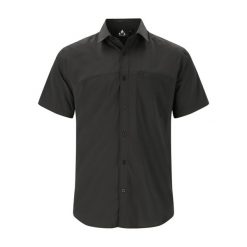 Koszula trekkingowa męska Whistler Jeromy. Czarne koszule WHISTLER, m, bez wzorów, bez kołnierzyka, bez ramiączek. Za 179.99 zł.