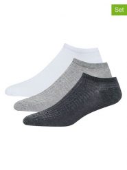 DKNY Skarpety (3 pary) w kolorze biało-szaro-czarnym rozmiar: 40-45. Białe skarpety DKNY, bez wzorów. Za 26.56 zł.