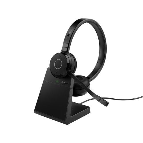 Słuchawki Jabra Evolve 65 TE USB Typu-A Bluetooth Podstawka do ładowania Czarny. Czarne słuchawki bezprzewodowe Jabra. Za 707.99 zł.