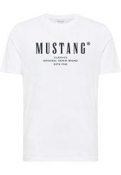 Męski T-Shirt Mustang Style Alex General White 1017998 2045. Białe t-shirty Mustang, m, bez wzorów, bez kołnierzyka, bez ramiączek. Za 79.99 zł.