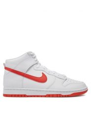 Nike Sneakersy Dunk Hi Retro DV0828 100 Biały. Białe buty sportowe casual Nike, bez wzorów, ze skóry, bez zapięcia. Za 419.99 zł.