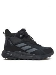 Adidas Trekkingi Terrex Anylander Leather Mid Hiking KJ5212 Czarny. Czarne botki sznurowane Adidas, bez wzorów, ze skóry, bez obcasa, bez zapięcia. Za 439.99 zł.