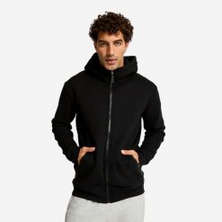 Bluza na zamek z kapturem męska Domyos Gym & Pilates. Fioletowe bluzy z kapturem DOMYOS, na zimę, l, bez wzorów, z dzianiny, z kapturem. Za 119.99 zł.
