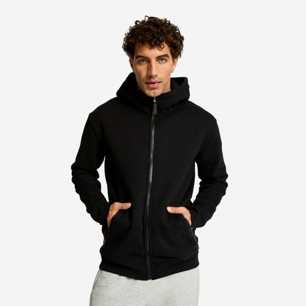 Bluza na zamek z kapturem męska Domyos Gym & Pilates. Fioletowe bluzy z kapturem DOMYOS, na zimę, l, bez wzorów, z dzianiny, z kapturem. Za 119.99 zł.
