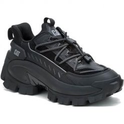 Buty do chodzenia męskie Caterpillar Intruder Max. Czarne buty sportowe casual CATerpillar, bez wzorów, z materiału, bez zapięcia. Za 703.00 zł.