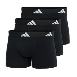 Bokserki Active Flex Cotton 3 pak. Czarne bokserki Adidas, l, bez wzorów, z bawełny. Za 131.99 zł.