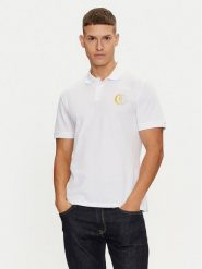 Just Cavalli Polo 76OAGG19 Biały Regular Fit. Białe koszulki polo Just Cavalli, m, bez wzorów, z bawełny, bez kołnierzyka, bez ramiączek. Za 329.99 zł.