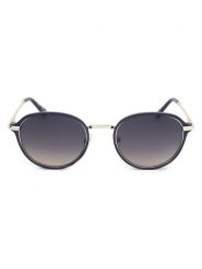 Guess Męskie okulary przeciwsłoneczne w kolorze srebrno-granatowym rozmiar: 53. Niebieskie okulary przeciwsłoneczne Guess. Za 267.29 zł.
