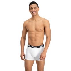 Bokserki Męskie Basic (zestaw 2 Sztuk). Białe bokserki Puma, l, bez wzorów, z bawełny. Za 120.99 zł.