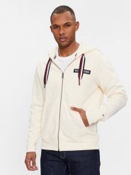 Tommy Hilfiger Bluza Global Stripe MW0MW33658 Beżowy Regular Fit. Brązowe bluzy Tommy Hilfiger, m, bez wzorów, z wiskozy, bez kaptura. Za 419.99 zł.