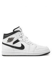 Nike Sneakersy Air Jordan 1 Mid DQ8426 132 Biały. Białe buty sportowe casual Nike, bez wzorów, ze skóry, bez zapięcia. Za 599.99 zł.