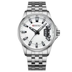 Srebrny Zegarek Męski Bransoleta Duży Solidny Perfect M144. Szare zegarki srebrne. Za 119.99 zł.