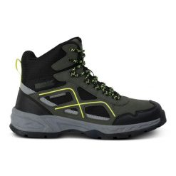 Buty męskie Regatta VENDEAVOUR RMF807 14K. Zielone buty trekkingowe Regatta, bez wzorów, bez zapięcia. W wyprzedaży za 229.99 zł.