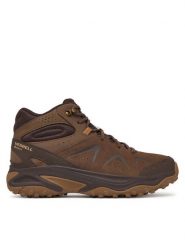 Merrell Trekkingi Yokota 3 Mid Gtx J00005774 Brązowy. Brązowe botki sznurowane Merrell, bez wzorów, ze skóry, bez obcasa, bez zapięcia. Za 599.99 zł.