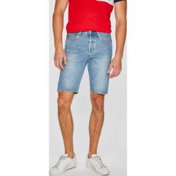 Levi's - Szorty 501. Niebieskie szorty Levi's®, s, z aplikacjami, z bawełny, casualowe. W wyprzedaży za 139.90 zł.