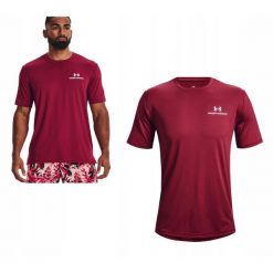 Męski T-Shirt Sportowy Under Armour 664 Rush Energy. Czerwone t-shirty sportowe Under Armour, bez wzorów, bez ramiączek, do biegania. Za 173.87 zł.