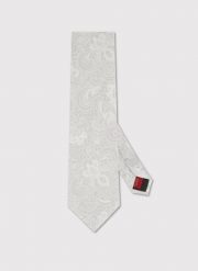 PAKO LORENTE – Jedwabny szary krawat męski. Szare krawaty i muchy Pako Lorente, bez wzorów, z jedwabiu. Za 149.99 zł.