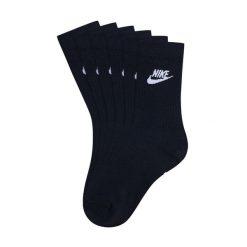 Zestaw Skarpet Unisex Dla Dorosłych Essentials Everyday (zestaw 3 Sztuk). Czarne skarpety Nike, bez wzorów, z elastanu. Za 140.99 zł.