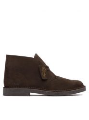 Clarks Trzewiki Desert Bt Evo Dark Brązowy. Brązowe botki sznurowane Clarks, bez wzorów, ze skóry, bez obcasa, bez zapięcia. Za 509.99 zł.