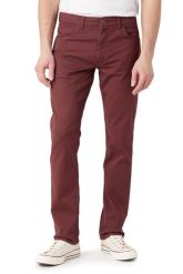 WRANGLER MĘSKIE SPODNIE MATERIAŁOWE GREENSBORO DAHLIA 112341468 W15Q016299. Spodnie materiałowe Wrangler, l, bez wzorów, z materiału. Za 199.99 zł.