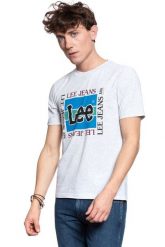 LEE T SHIRT RETRO LOGO TEE SHARP GREY MELE L60YFE03 112113644. Szare t-shirty Lee, l, bez wzorów, bez kołnierzyka, bez ramiączek. Za 69.99 zł.