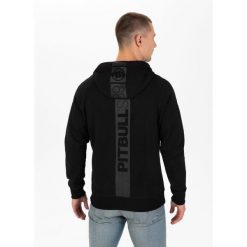 Bluza sportowa męska Pitbull West Coast Hermes Hooded Zip. Czarne bluzy z kapturem PITBULL, m, bez wzorów, z kapturem. Za 239.99 zł.
