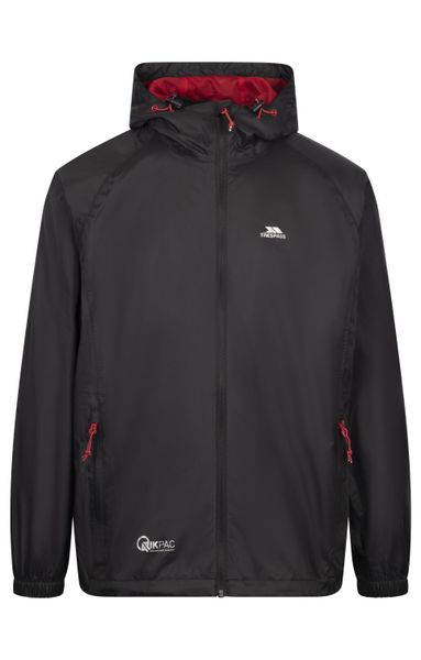 Kurtka Trespass Qikpac - unisex Packaway Jkt Czarny/czerwony. Czarne kurtki Trespass, xs, bez wzorów, bez kaptura. Za 175.60 zł.