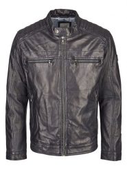 Bugatti Skórzana kurtka w kolorze czarnym rozmiar: 56. Czarne kurtki Bugatti, bez wzorów, ze skóry, bez kaptura. Za 891.99 zł.