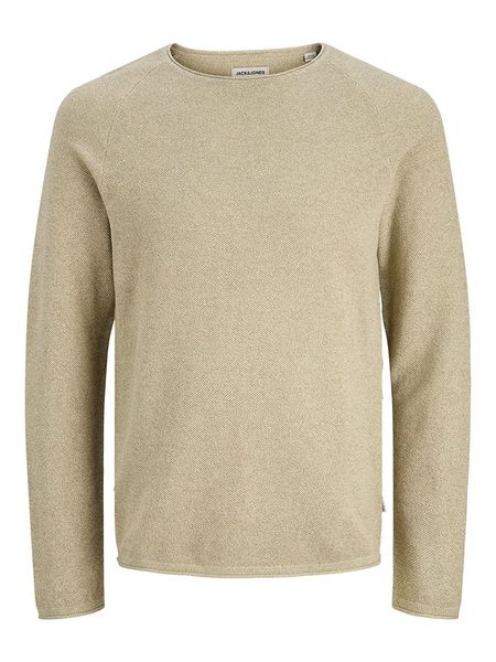 Jack & Jones Sweter w kolorze beżowym rozmiar: XL. Brązowe swetry nierozpinane Jack & Jones, xl, bez wzorów, z bawełny, bez kołnierzyka, bez ramiączek. Za 129.95 zł.