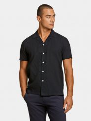 Lindbergh Koszula 30-203319 Czarny Relaxed Fit. Czarne koszule Lindbergh, m, bez wzorów, ze lnu, bez kołnierzyka, bez ramiączek. Za 119.99 zł.