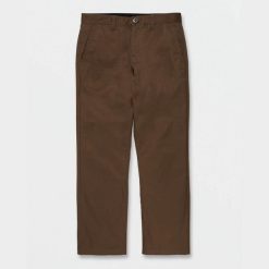 Spodnie Volcom Frickin Skate Chino ciemna ziemia. Brązowe eleganckie spodnie Volcom, sportowe. Za 338.36 zł.