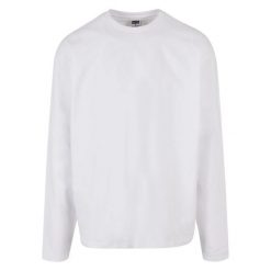 Męska Koszulka Z Długim Rękawem Ultra Heavyweight Oversized T-shirt. Białe bluzki z długim rękawem Urban Classics, m, bez wzorów, bez kołnierzyka, bez ramiączek. Za 137.99 zł.
