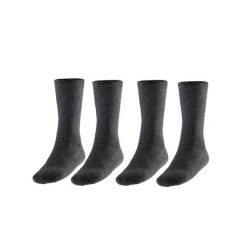 Męskie Skarpety Termiczne - 4 Pary - Antracytowe. Szare skarpety HEAT KEEPER, bez wzorów, z elastanu. W wyprzedaży za 182.06 zł.