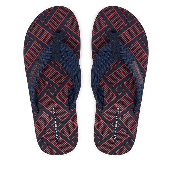 Japonki Tommy Hilfiger. Niebieskie japonki Tommy Hilfiger, bez wzorów. Za 169.99 zł.