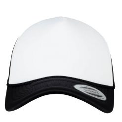 Czapka Z Daszkiem Foam Curved Peak Trucker Cap. Białe czapki z daszkiem FLEXFIT, bez wzorów, z materiału. Za 54.99 zł.