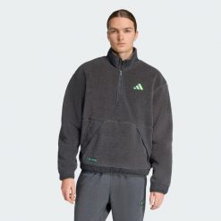 Bluza dresowa z suwakiem do połowy długości Mercedes - AMG Petronas Formula One. Szare bluzy Adidas, m, bez wzorów, z dresówki, bez kaptura. Za 439.00 zł.