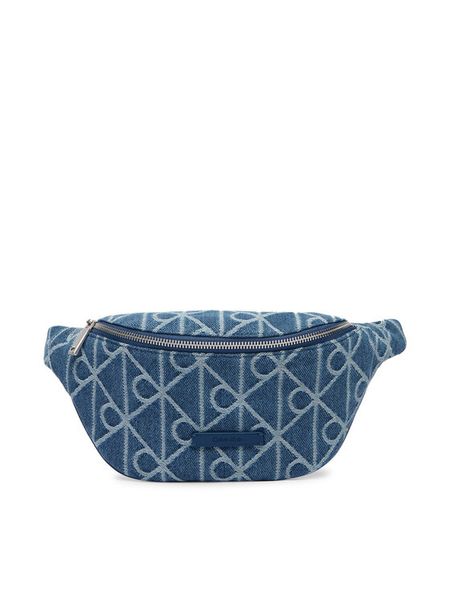 Calvin Klein Nerka Emblem Aop Denim Waistbag LV04D3430G Niebieski. Niebieskie saszetki i nerki CALVIN KLEIN, bez wzorów, z denimu. Za 199.99 zł.