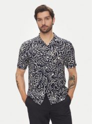 Lindbergh Koszula 30-203717 Granatowy Relaxed Fit. Niebieskie koszule Lindbergh, l, bez wzorów, z wiskozy, bez kołnierzyka, bez ramiączek. Za 209.99 zł.