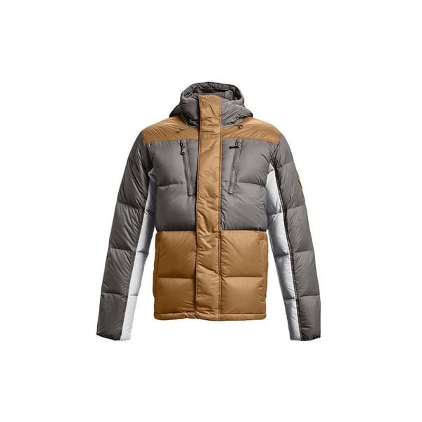 Kurtka puchowa Under Armour CGI DOW BLOCKED. Brązowe kurtki Under Armour, m, bez wzorów, z materiału, bez kaptura. Za 879.65 zł.