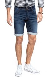SPODENKI MUSTANG Chicago Short Denim Blue. Niebieskie szorty Mustang, bez wzorów, z denimu. W wyprzedaży za 99.99 zł.
