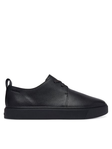 Calvin Klein Półbuty Hybrid Clean Derby Tum Lth HM0HM02185 Czarny. Czarne eleganckie półbuty CALVIN KLEIN, bez wzorów, ze skóry, bez obcasa, bez zapięcia. Za 649.99 zł.