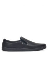 Lanetti Półbuty NADAL-63S MI08 Granatowy. Niebieskie eleganckie półbuty Lanetti, bez wzorów, z materiału, bez obcasa, bez zapięcia. Za 139.99 zł.