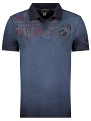 Geographical Norway Koszulka polo "Kimac" w kolorze granatowym rozmiar: S. Niebieskie koszulki polo Geographical Norway, s, bez wzorów, z bawełny, bez kołnierzyka, bez ramiączek. Za 92.86 zł.